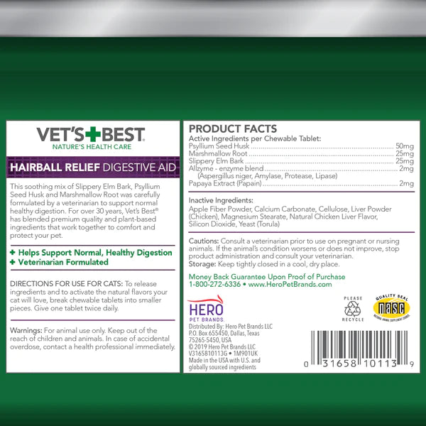 Vets Best Cat Hairball Relief