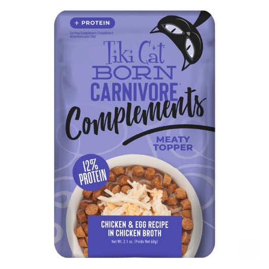 Tiki Cat Complements Chicken & Egg Recipe in Chicken Broth Wet Cat Food Topper