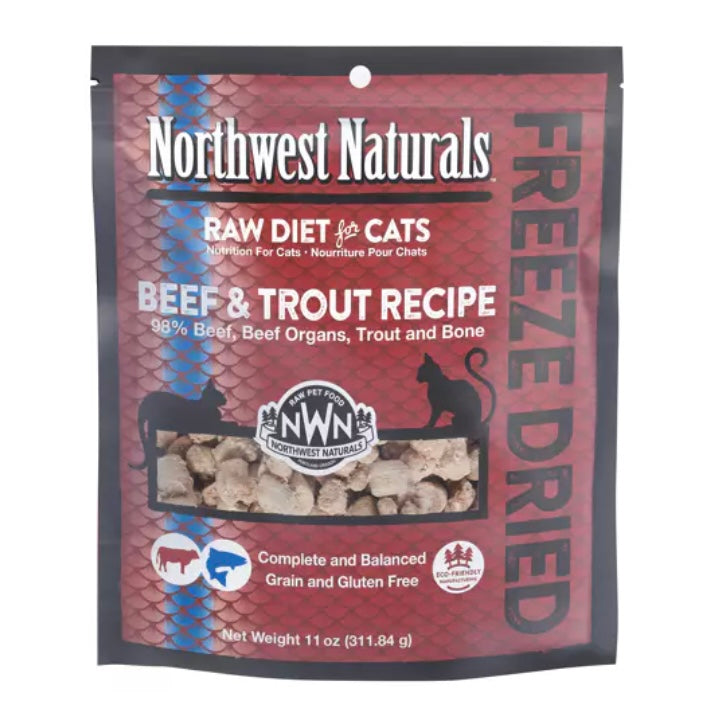 Northwest Naturals Freeze-dried Beef/Trout Recipes Cat Food