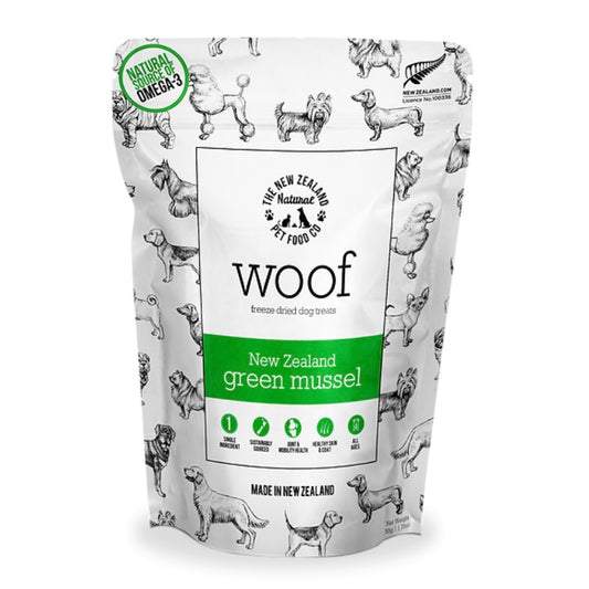 Woof NZ Green Mussels Dog Treats