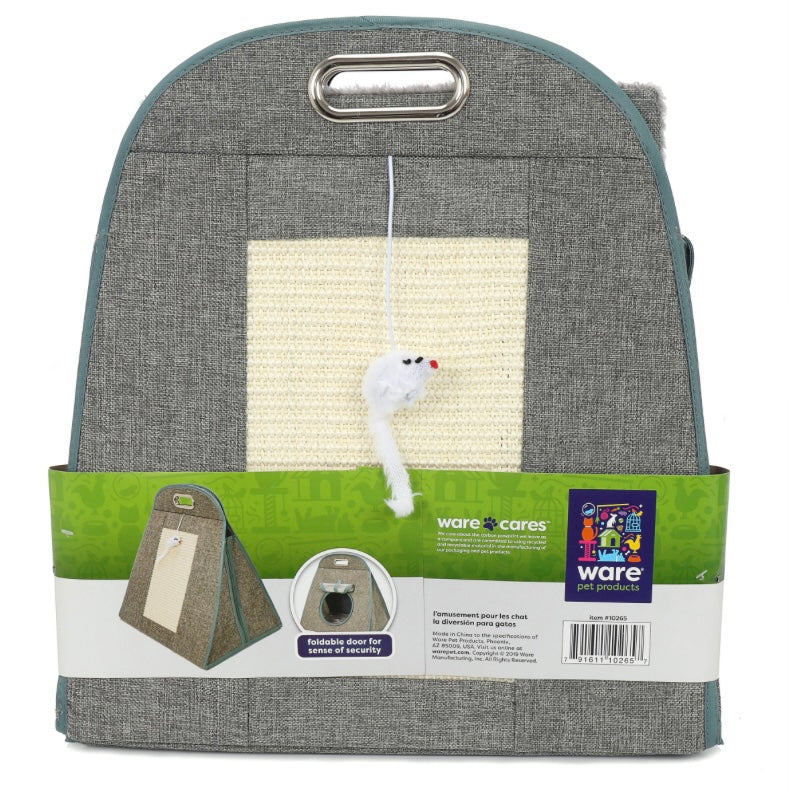 Ware Cat Bag with Scratching Surface & Toy