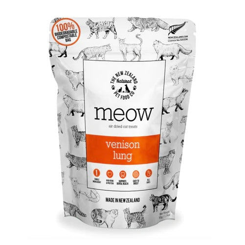 Meow Air Dried Venison Lung Cat Treats