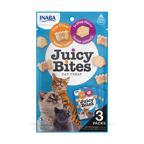 INABA JUICY BITES Scallop & Crab Flavor (3 Pack)