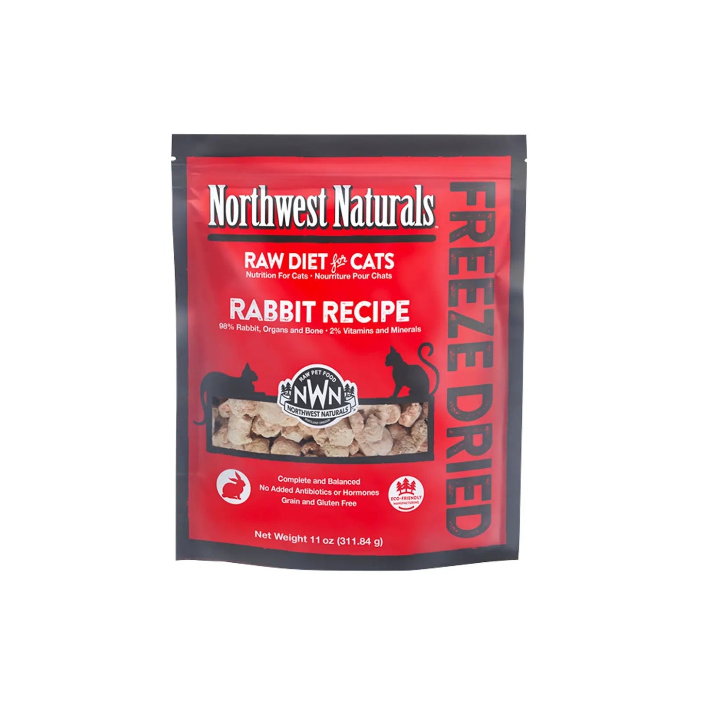 Northwest Naturals Freeze-dried Rabbit Recipes Cat Food
