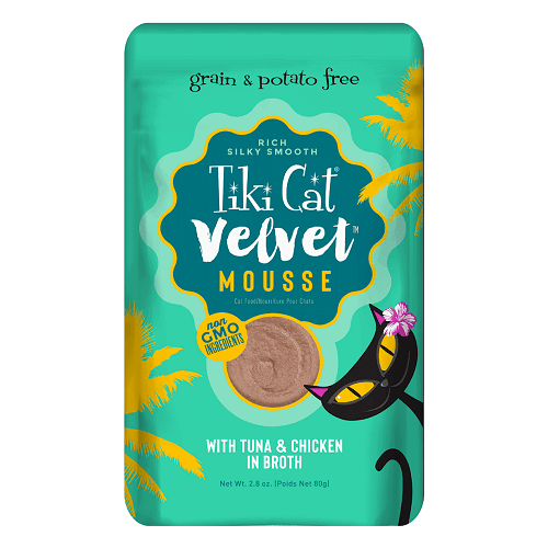 Tiki Cat Velvet Pouches Grain Free Tuna & Chicken