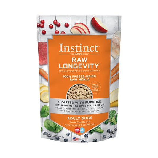 INSTINCT Longevity Freeze Dried Raw Meals Adult Cod and Beef Dog