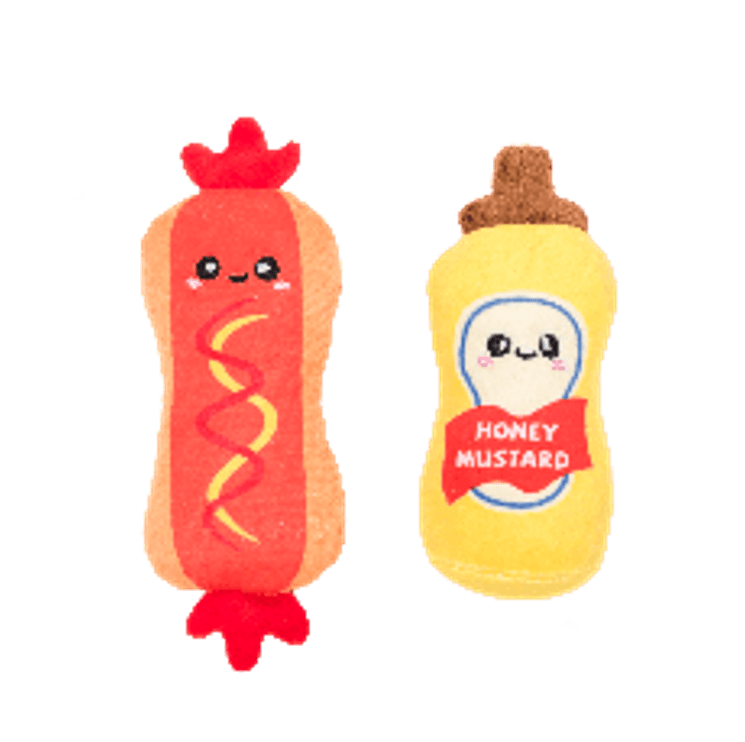 HugSmart Meow Buddies Kitten Party 2pk - Hot Dog & Mustard