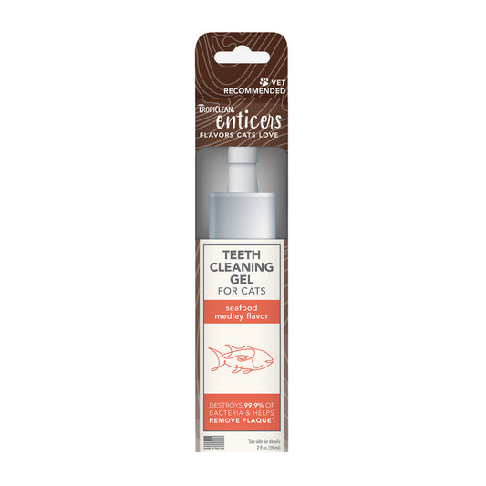 Tropiclean Enticers Teeth Cleaning Gel Seafood Medley for Cats