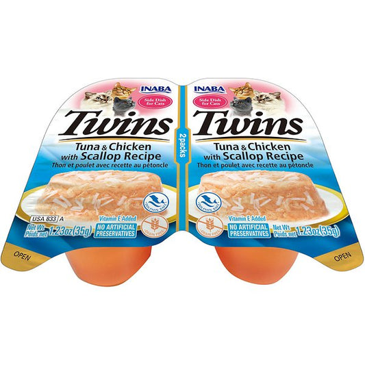 INABA TWINS Tuna & Chicken with Scallop Recipe (2 Pack)