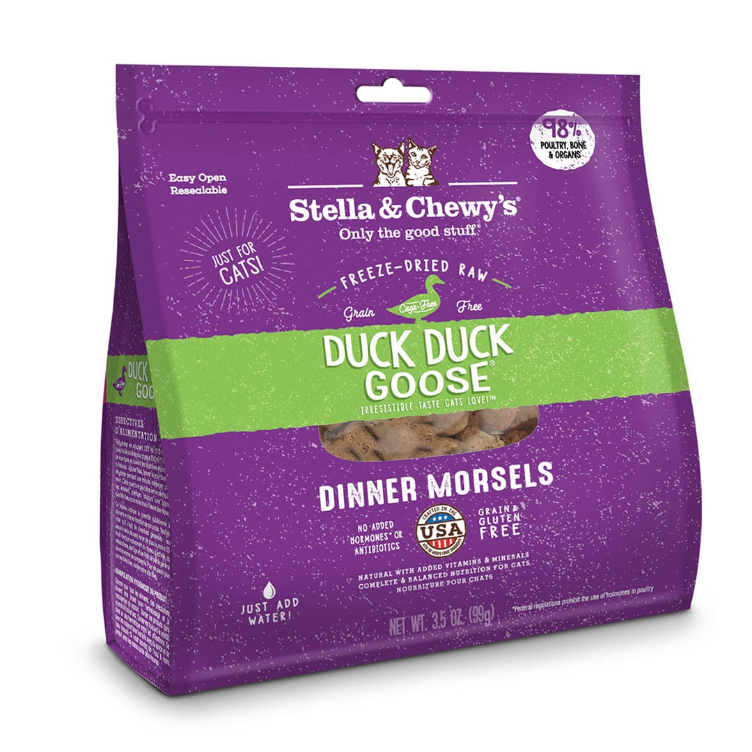 Stella & Chewy's Duck, Duck Goose Freeze-Dried Raw Dinner Morsels Cat Food