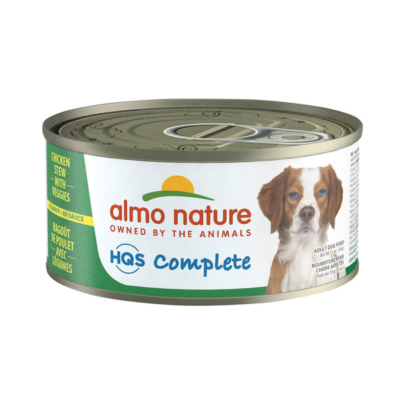 Almo Nature HQS Complete Chicken Stew, Green Peas & Veg Dog Can