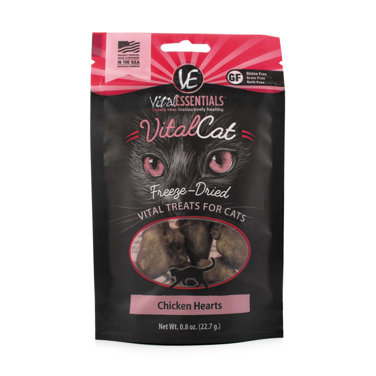 VE VitalCat Chicken Hearts Freeze-Dried Treats 0.8 oz
