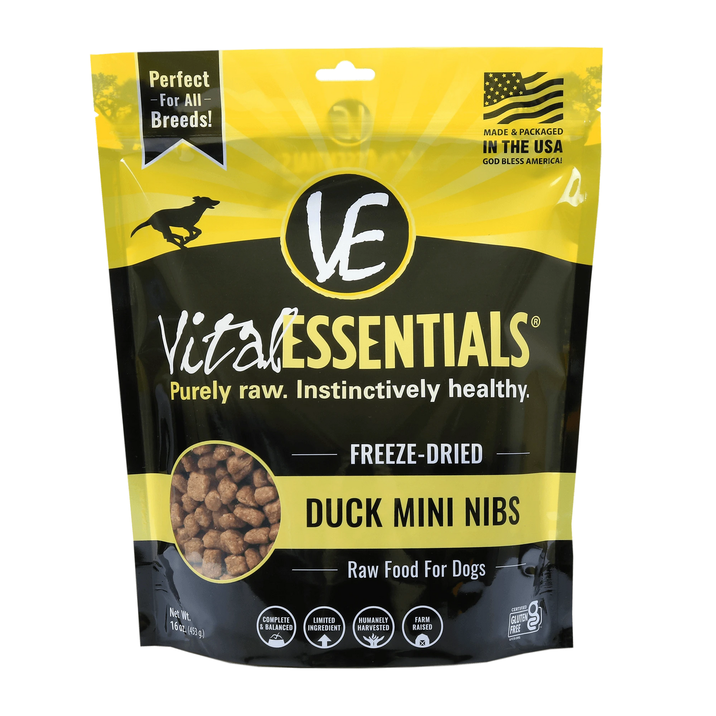 VE Dog Duck Freeze-Dried Mini Nibs Food 16 oz