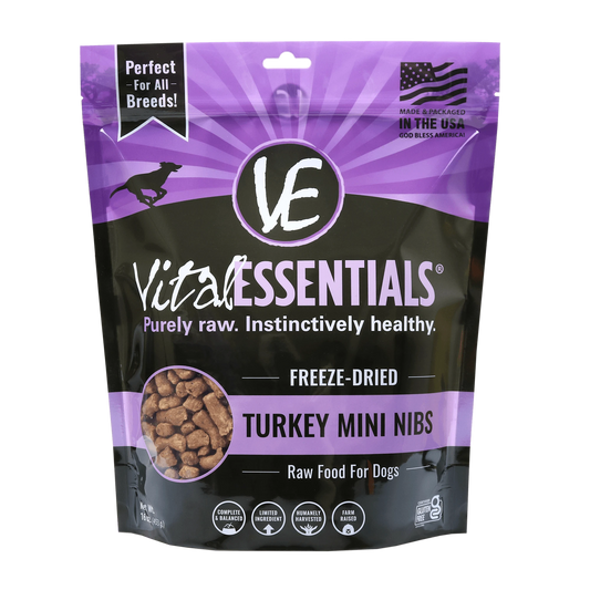VE Dog Turkey Freeze-Dried Mini Nibs Food 16 oz