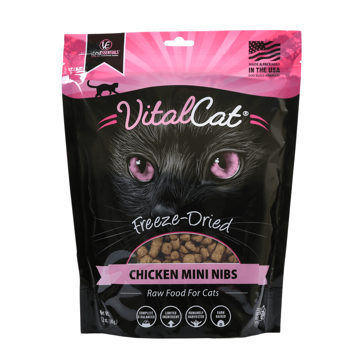 VE VitalCat Chicken Freeze-Dried Mini Nibs Food 12 oz
