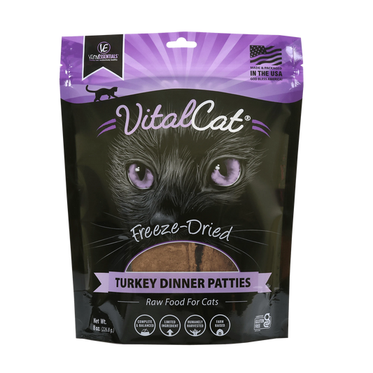VE VitalCat Turkey Freeze-Dried Mini Patties Food 8 oz