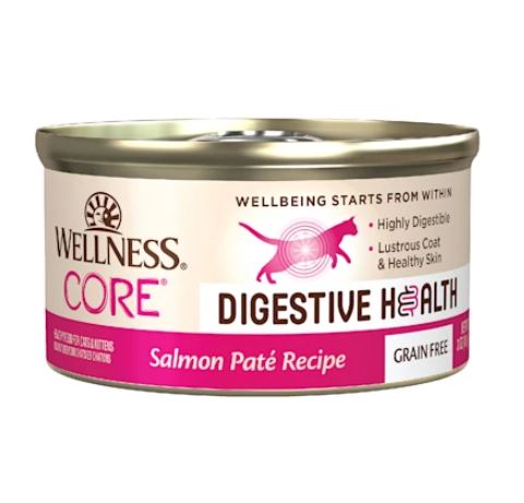 Wellness CORE Digestive Health Salmon Pate Recipe Wet Cat Food