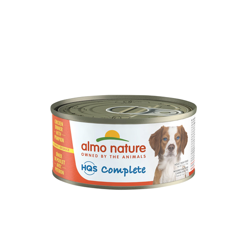 Almo Nature HQS Complete Chicken Dinner Pumpkin & G Bean Dog Can