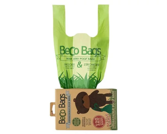 BECO PETS Poop Bags Handles - 120 bags