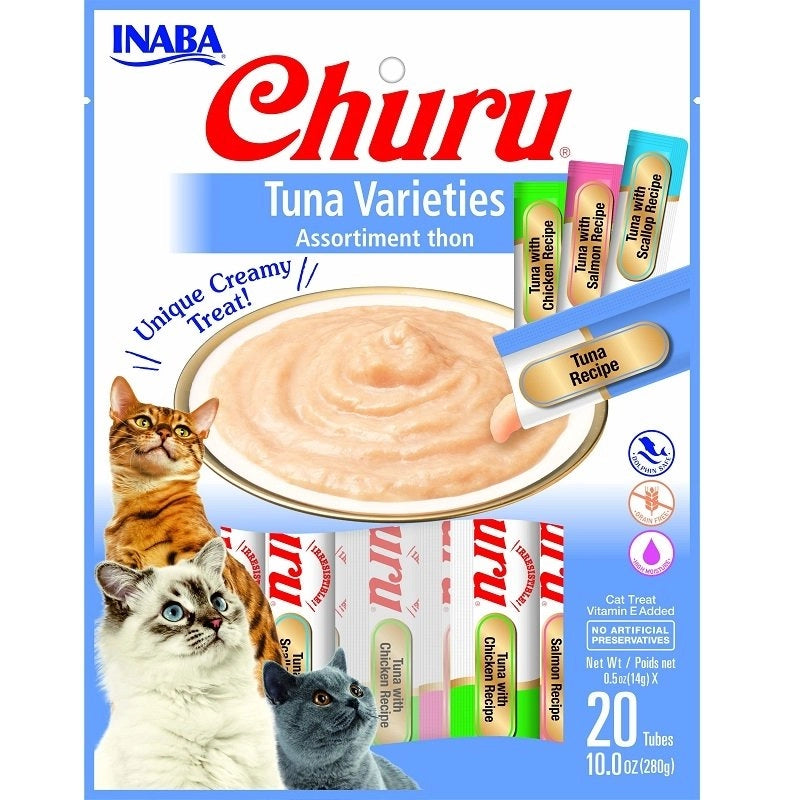 INABA CHURU PURÃƒâ€°ES VARIETY PACK  Tuna Recipes (20 Pack)