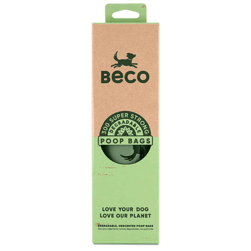 BECO PETS Poop Bags Dispen.Pk - 300 bags (single roll)