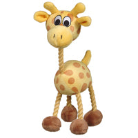 Dogit inPuppy Luvzin Plush Dog Toy with Squeaker, Yellow Giraffe