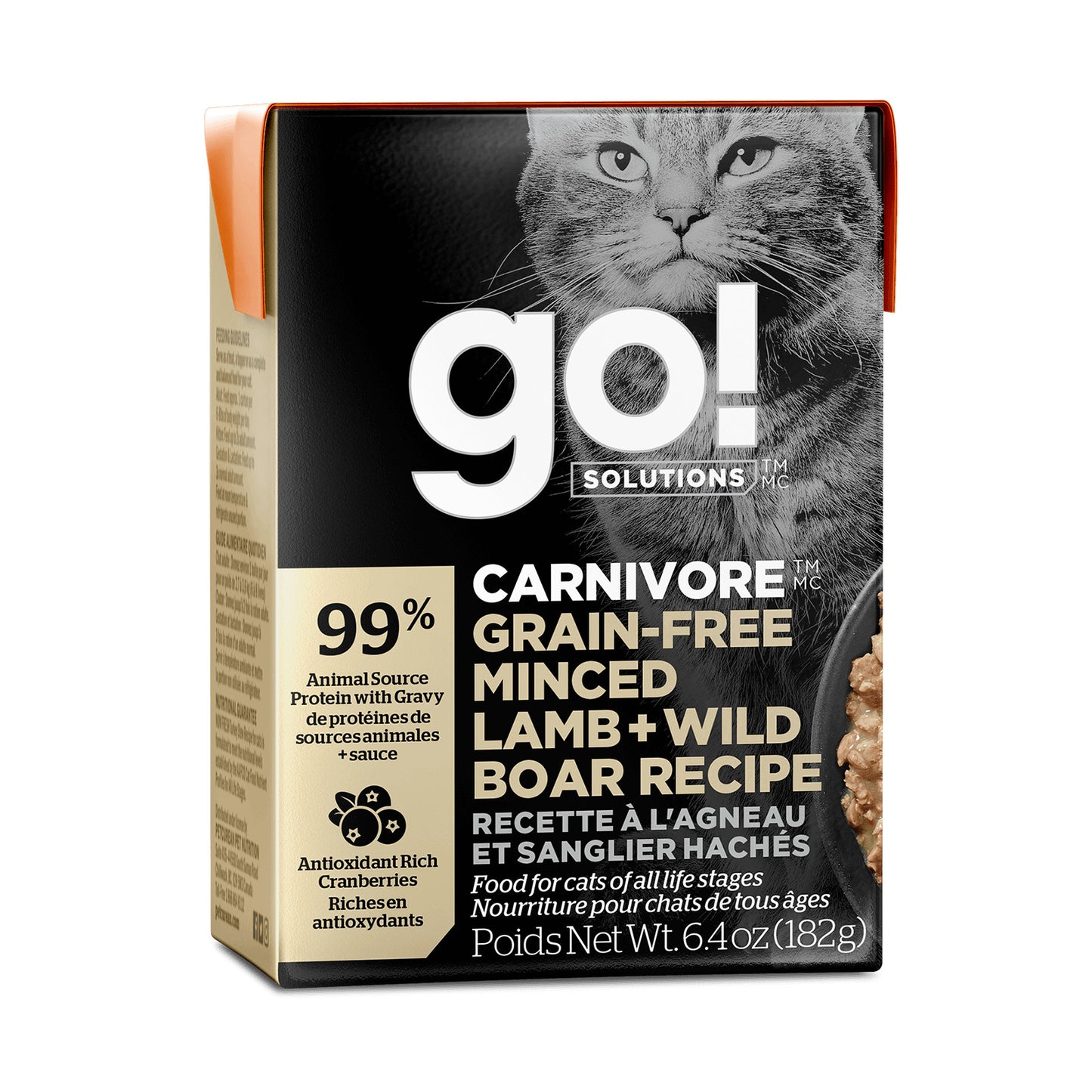 GO! Carnivore Grain Free Minced Lamb and Wild Boar CAT