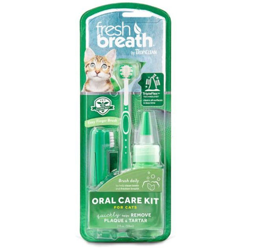 Tropiclean Fresh Breath Oral Care Kit Cat 59ml/2oz