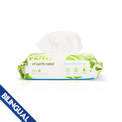 Earth Rated Grooming Wipes - Unscented