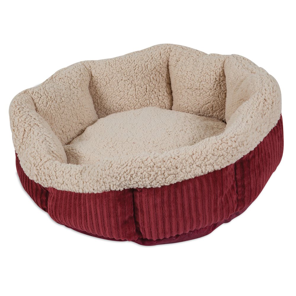 Petmate Aspen Self-Warming Cat Bed Barn Red & Cream 19in