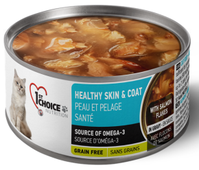 1st Choice Grain-Free Canned Cat Flakes Healthy Skin & Coat Adult (Salmon)