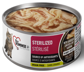 1st Choice Grain-Free Canned Cat Shredded Sterilized Adult (Chicken & Sardine)