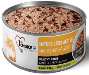 1st Choice Grain-Free Canned Cat Pate Senior, Mature-Less Active (Chicken)