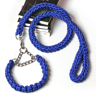 PT Blue Dog Collar & Leash