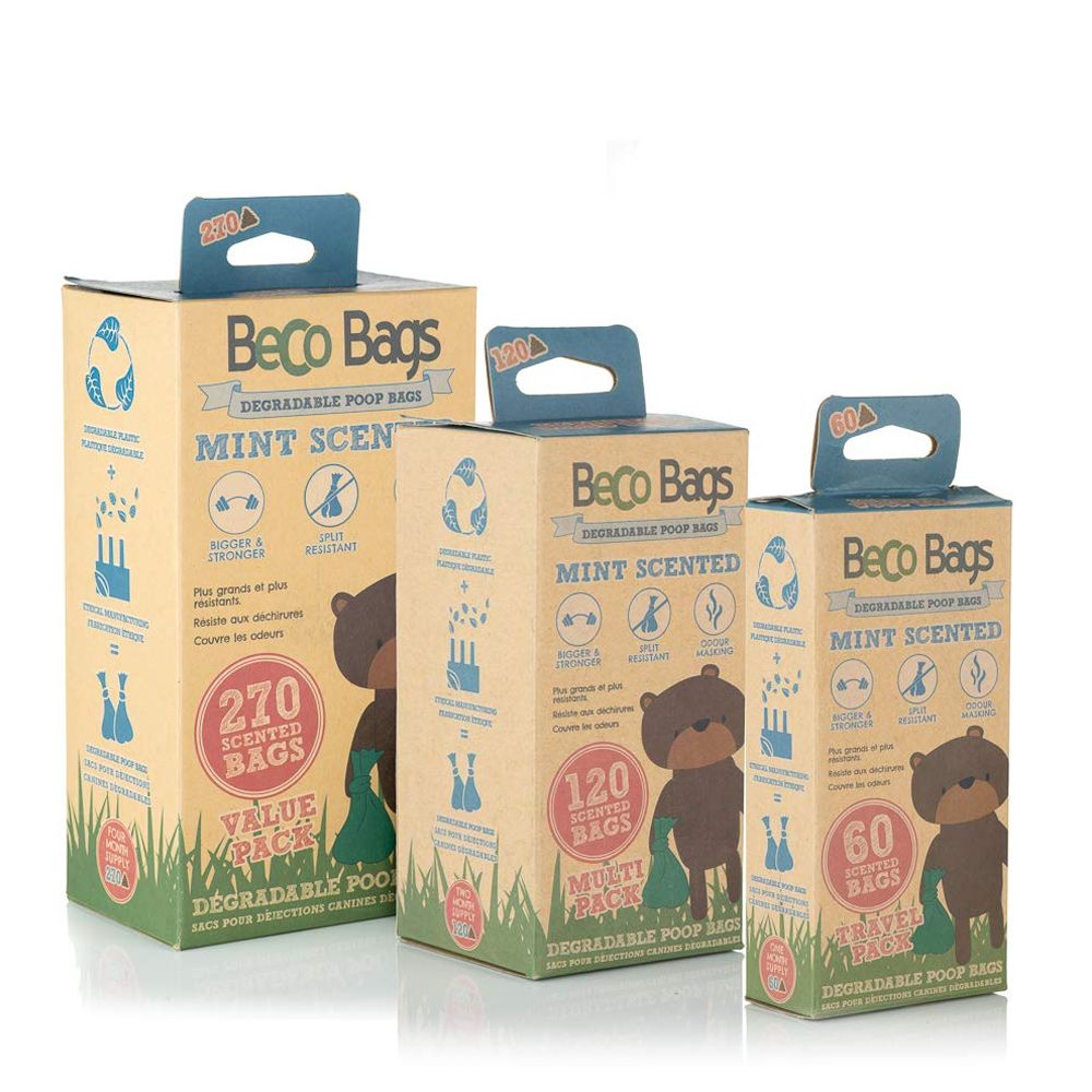BECO PETS Poop Bags Multi Pk - 120 bags (8 rolls of 15)