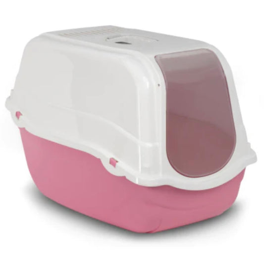 Bergamo Litter Pan Romeo with Top and Filter - Coral