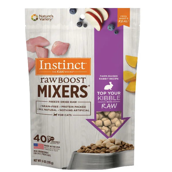 INSTINCT Raw Boost Mixers Farm Raised Rabbit Cat Freeze-Dried Food