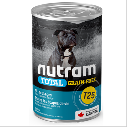 Nutram Total Grain-Free T25 Adult Dog Canned - Trout & Salmon Recipe