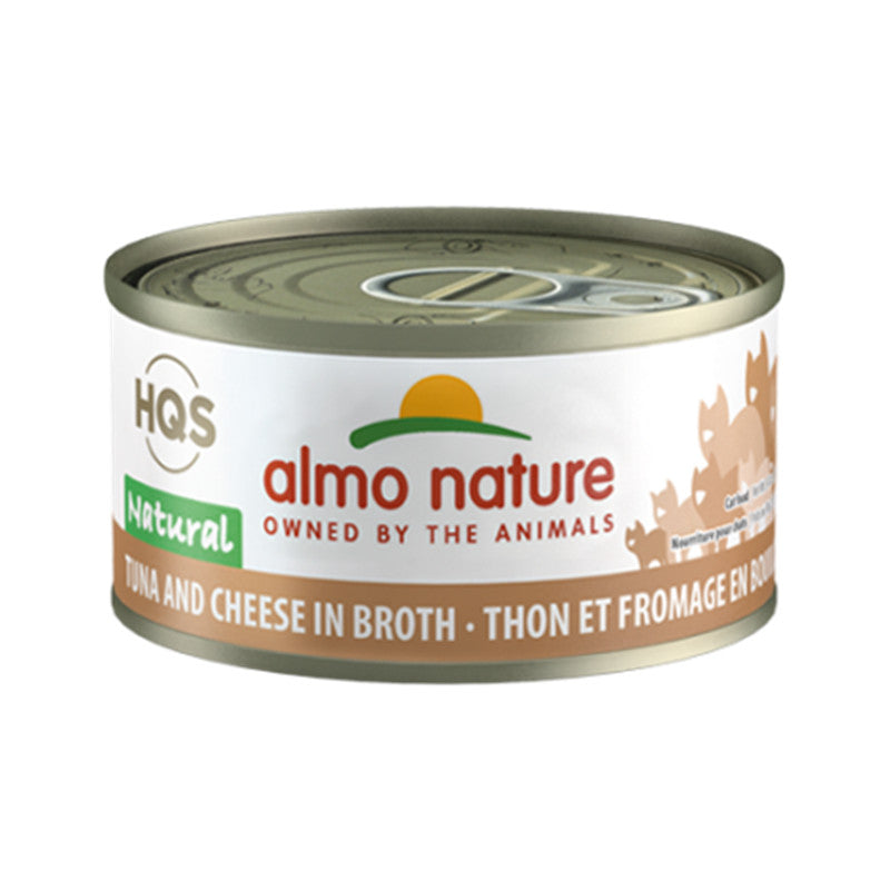 Almo Nature HQS Natural Tuna w/ Cheese in Broth Cat Can