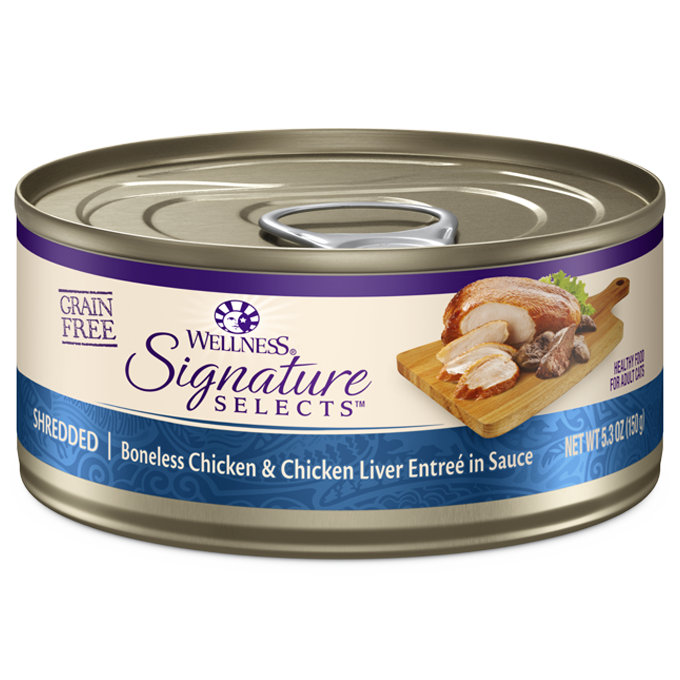 Wellness CORE Signature Selects Shredded Chicken & Chicken Liver Wet Cat Food