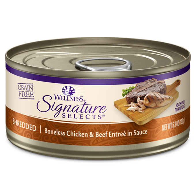 Wellness CORE Signature Selects Shredded Chicken & Beef Wet Cat Food