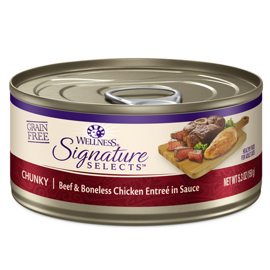 Wellness CORE Signature Selects Chunky Beef & Chicken Wet Cat Food