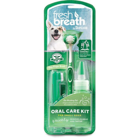 Tropiclean Fresh Breath Oral Care Kit Sm Dog 3pc