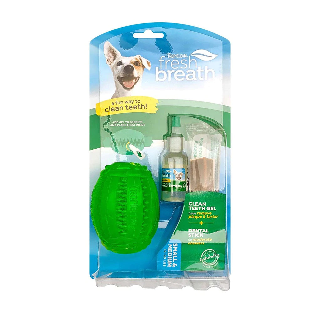 Tropiclean Fresh Breath Fun Dental Chew Toy for Small& Medium Dogs