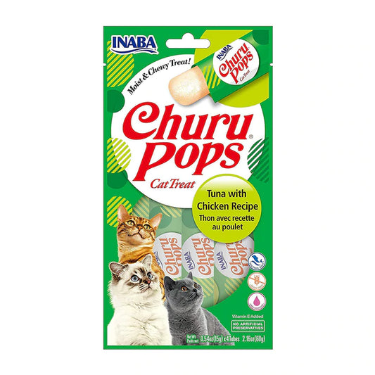 INABA CHURU POPS Tuna with Chicken Recipe (4 Pack)