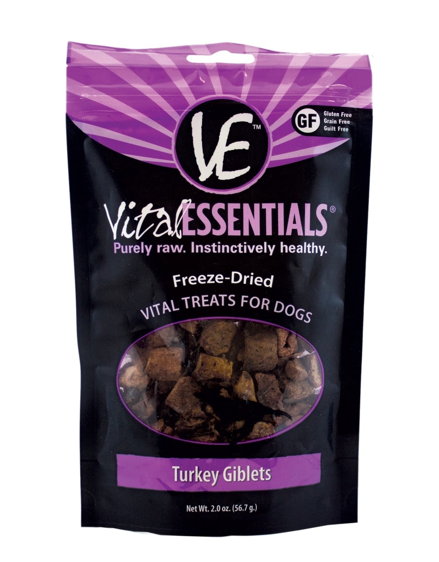 VE Dog Turkey Giblets Freeze-Dried Treats 2 oz